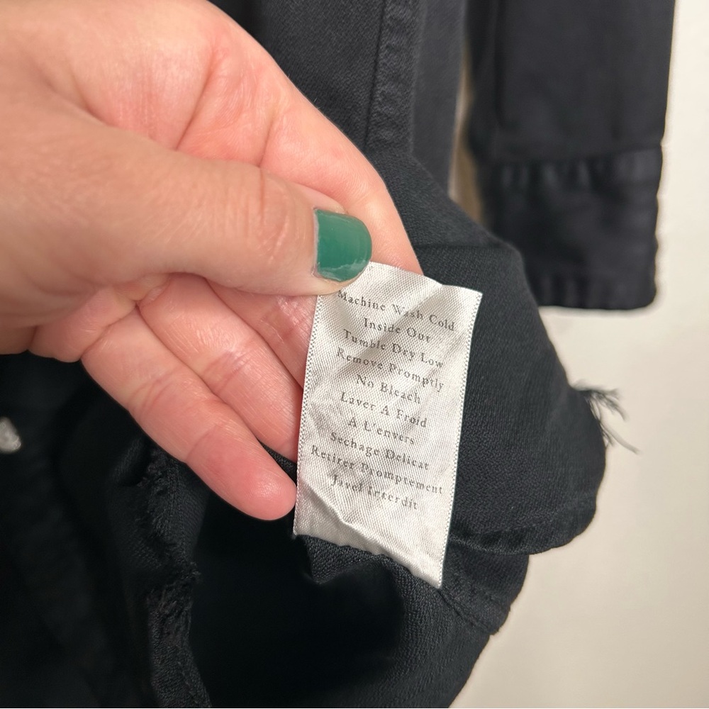 Frank & Eileen Black Button-Front Mini Shirt Dress - image 14